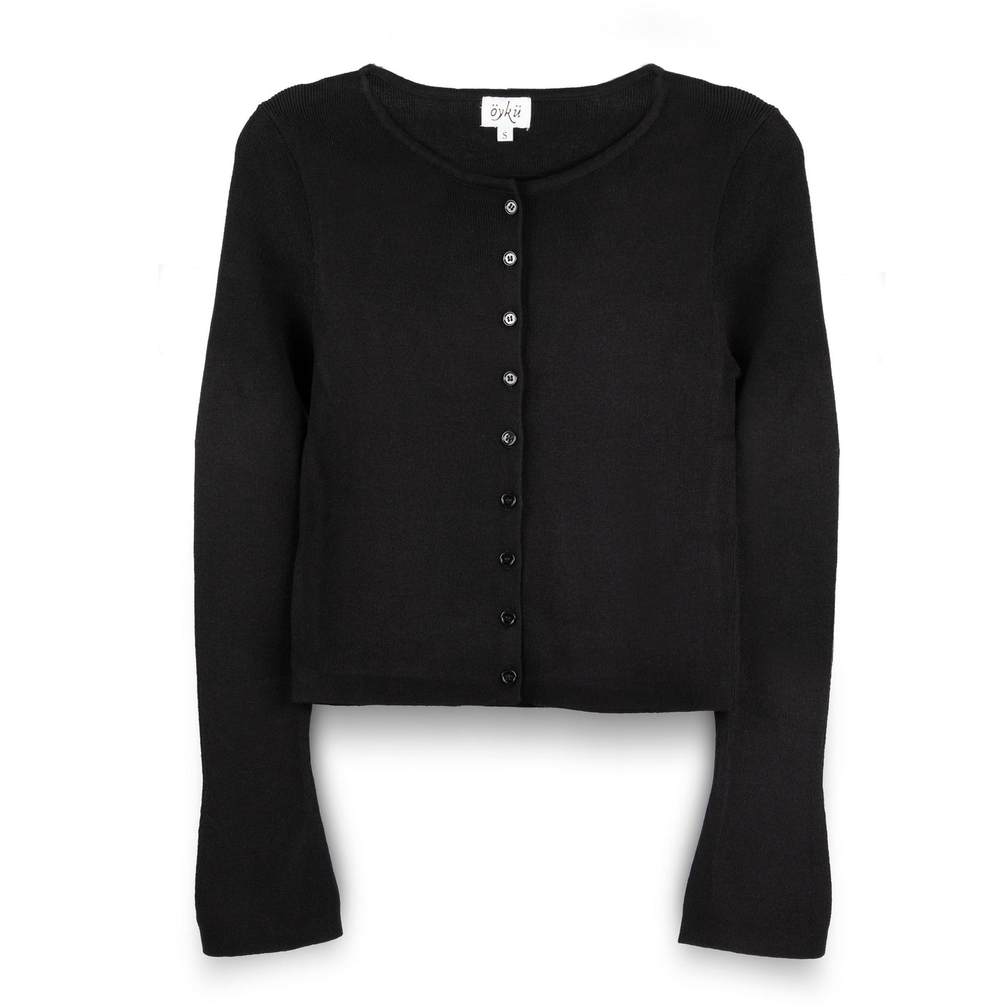 Black Cotton Cardigan